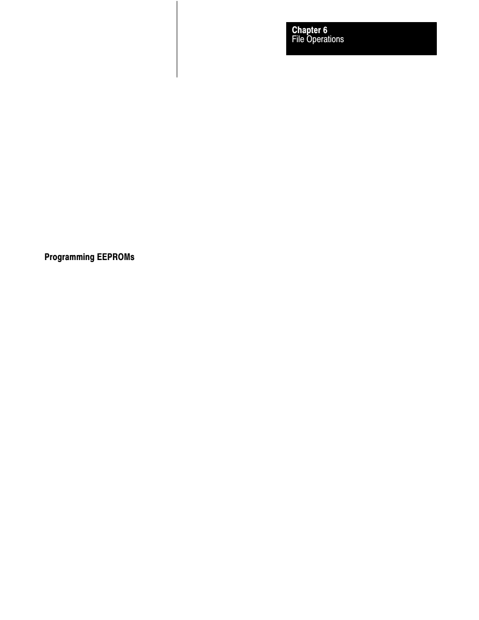 Programming eeproms, 6ć33 | Rockwell Automation 2711 PANELBUILDER SOFTWARE USER MANUAL User Manual | Page 207 / 468