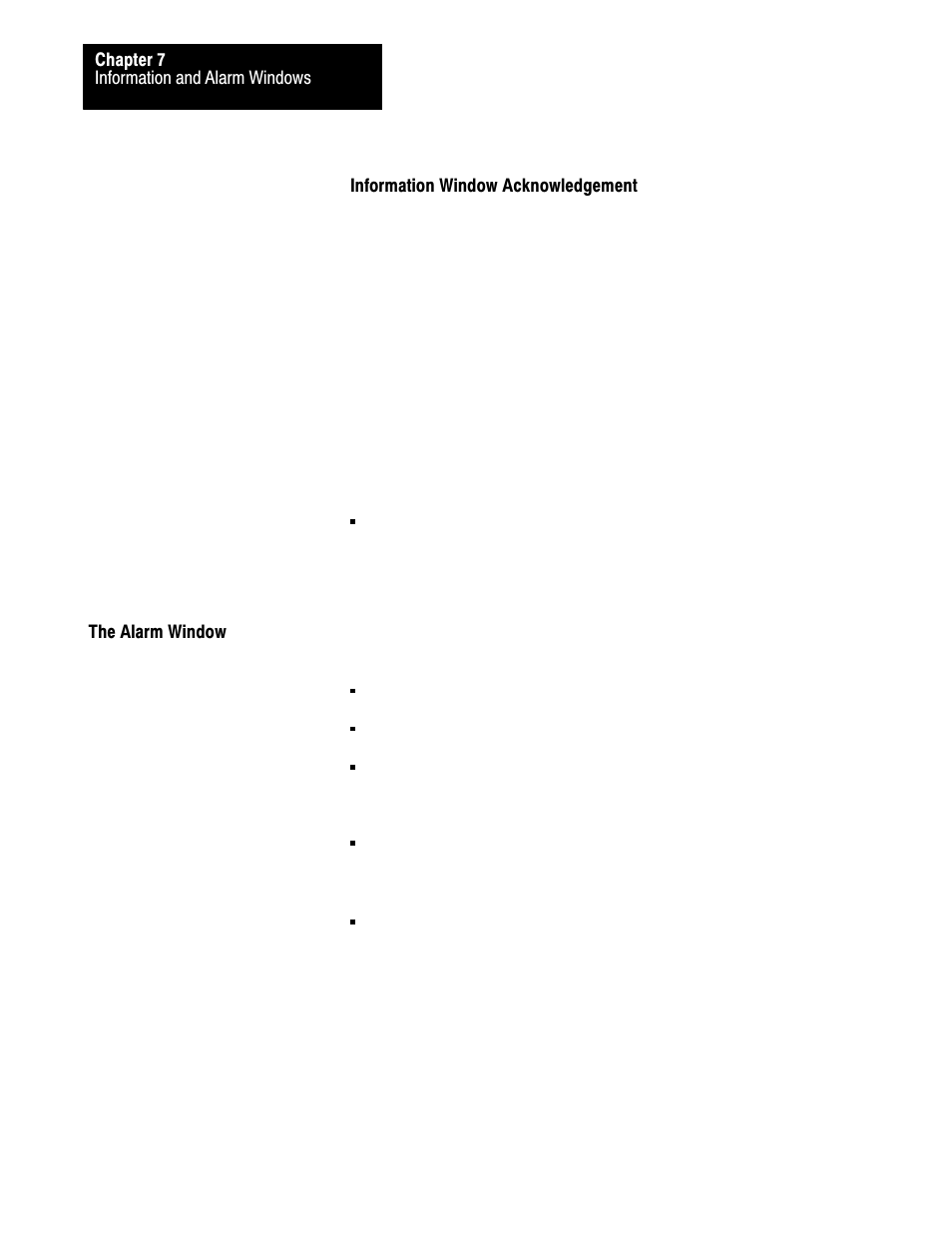 The alarm window, 7ć12 | Rockwell Automation 2711 PANELBUILDER SOFTWARE USER MANUAL User Manual | Page 220 / 468