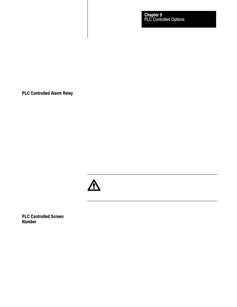 Plc controlled alarm relay, Plc controlled screen number | Rockwell Automation 2711 PANELBUILDER SOFTWARE USER MANUAL User Manual | Page 262 / 468