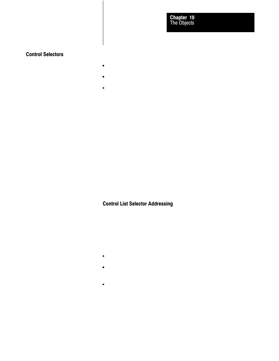 Control selectors, 10ć9 | Rockwell Automation 2711 PANELBUILDER SOFTWARE USER MANUAL User Manual | Page 274 / 468