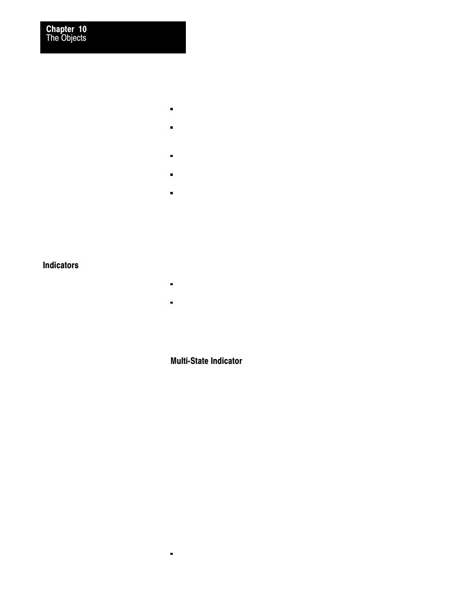 Indicators, 10ć22 | Rockwell Automation 2711 PANELBUILDER SOFTWARE USER MANUAL User Manual | Page 287 / 468