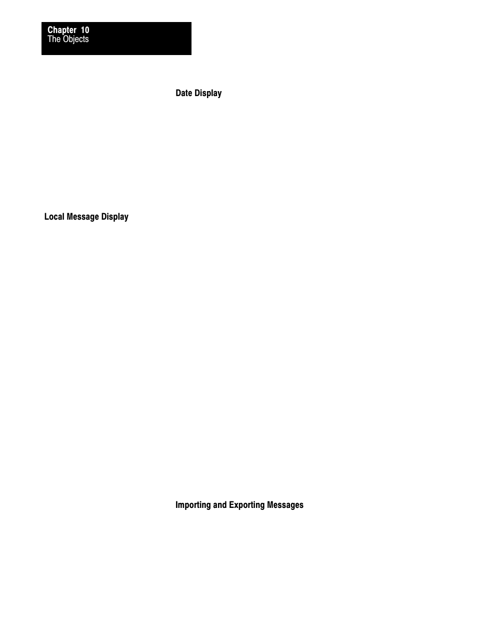 Local message display, 10ć58 | Rockwell Automation 2711 PANELBUILDER SOFTWARE USER MANUAL User Manual | Page 323 / 468
