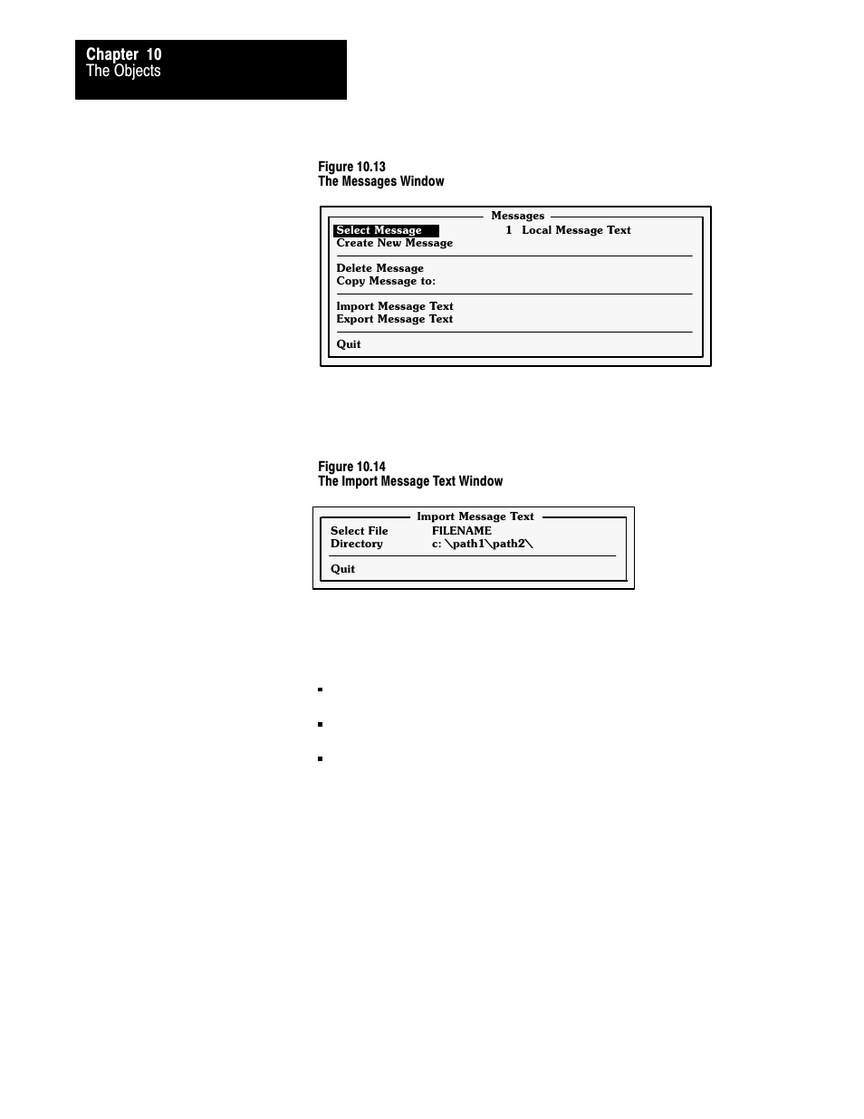 The objects chapter 10 | Rockwell Automation 2711 PANELBUILDER SOFTWARE USER MANUAL User Manual | Page 325 / 468