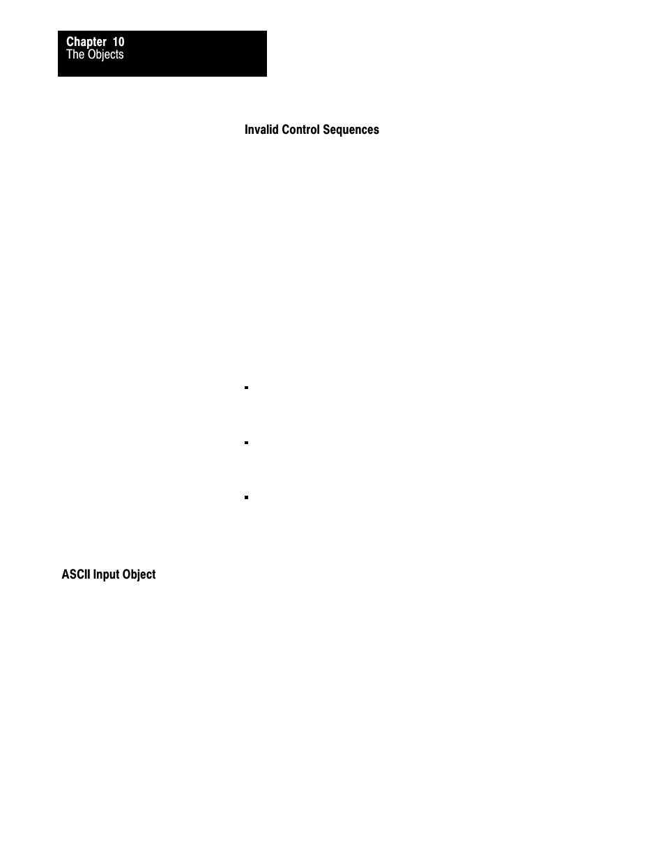 Ascii input object, 10ć68 | Rockwell Automation 2711 PANELBUILDER SOFTWARE USER MANUAL User Manual | Page 333 / 468