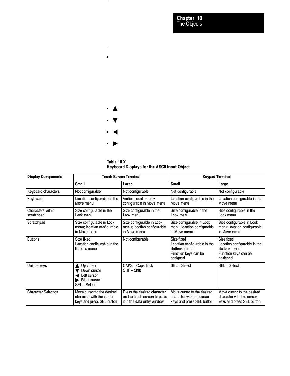 The objects chapter 10 | Rockwell Automation 2711 PANELBUILDER SOFTWARE USER MANUAL User Manual | Page 338 / 468