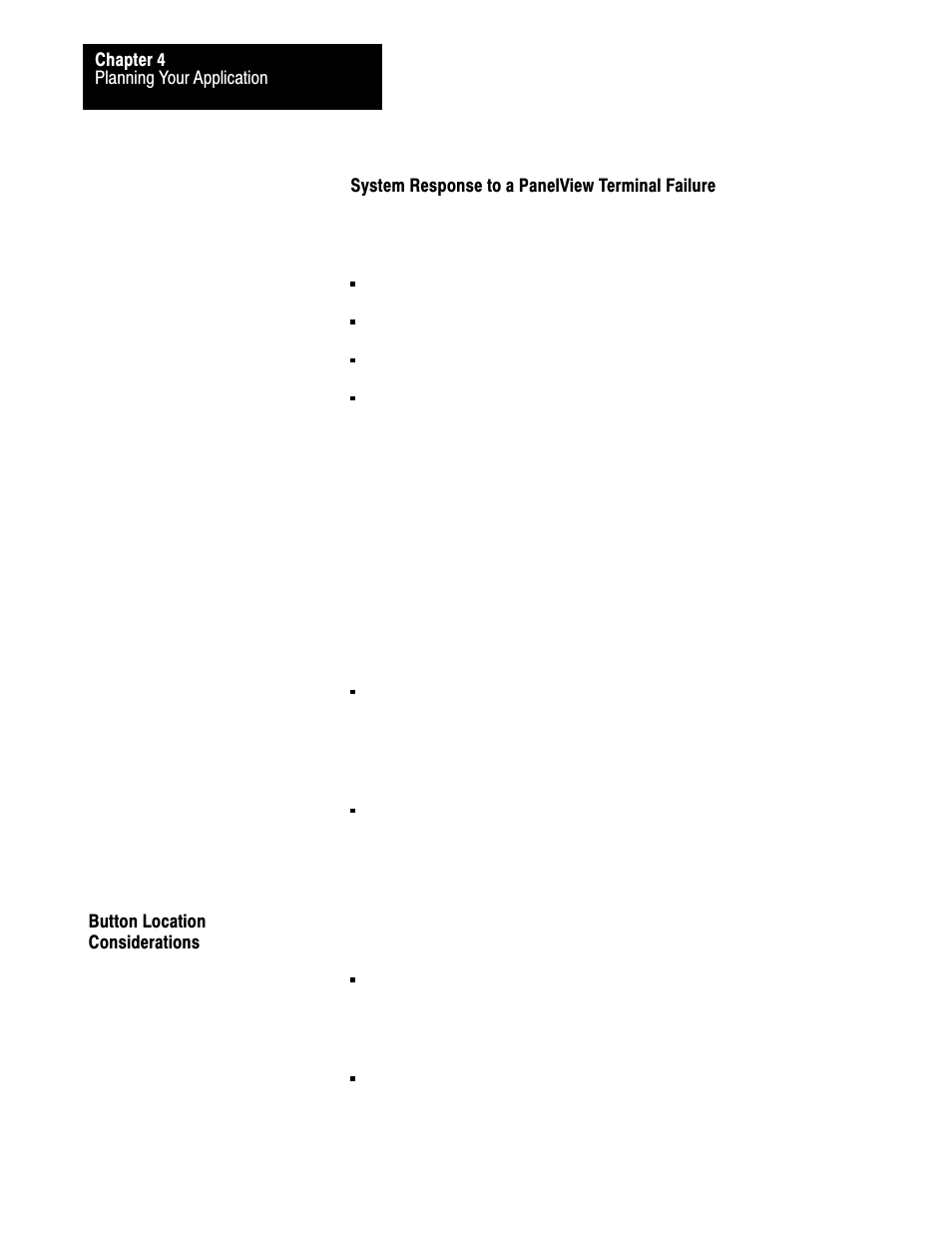 Button location considerations | Rockwell Automation 2711 PANELBUILDER SOFTWARE USER MANUAL User Manual | Page 77 / 468