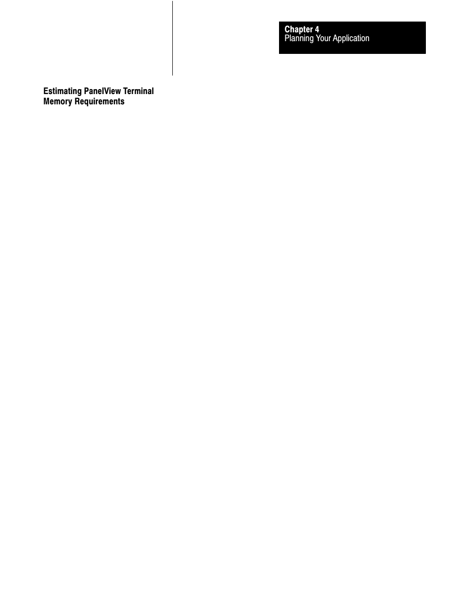 Estimating panelview terminal memory requirements, 4ć23 | Rockwell Automation 2711 PANELBUILDER SOFTWARE USER MANUAL User Manual | Page 98 / 468