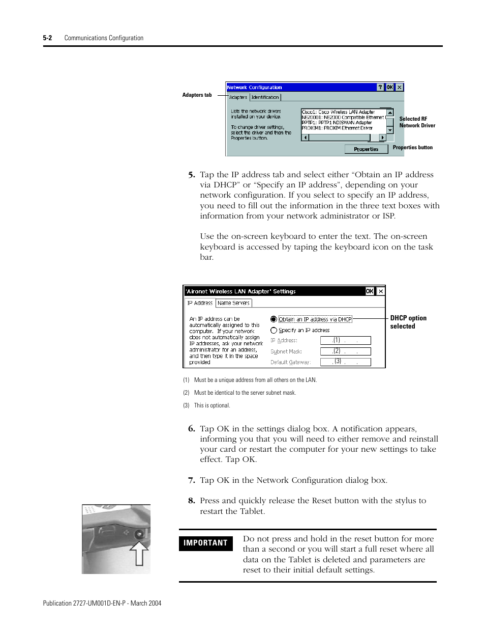 Rockwell Automation 2727-T7P30D1F MobileView Tablet T750 User Manual User Manual | Page 56 / 104