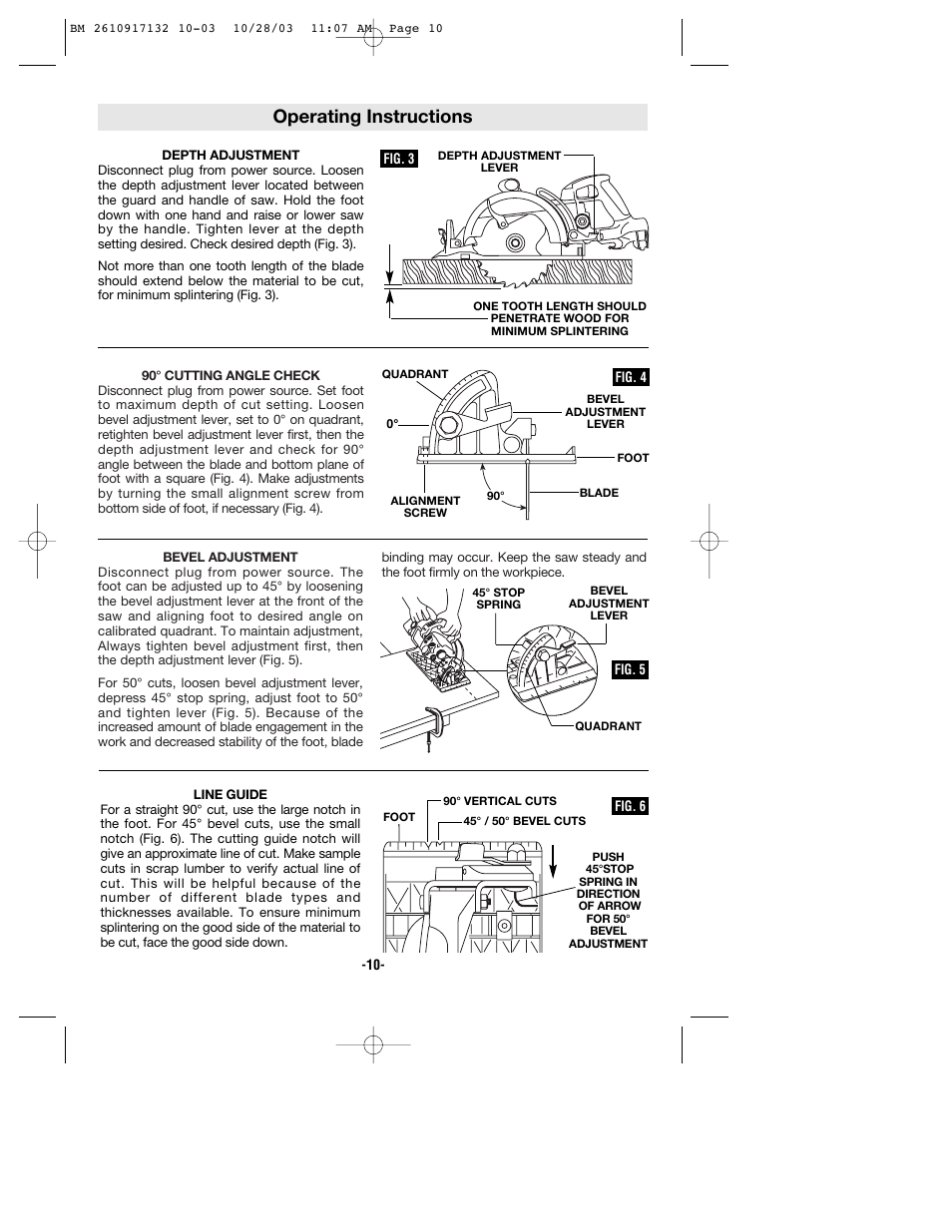 Operating instructions | Bosch 1677MD User Manual | Page 10 / 44