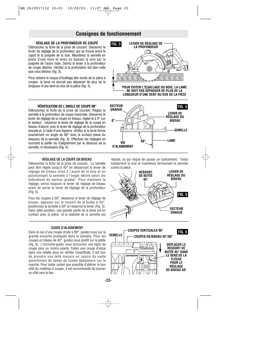 Consignes de fonctionnement | Bosch 1677MD User Manual | Page 23 / 44