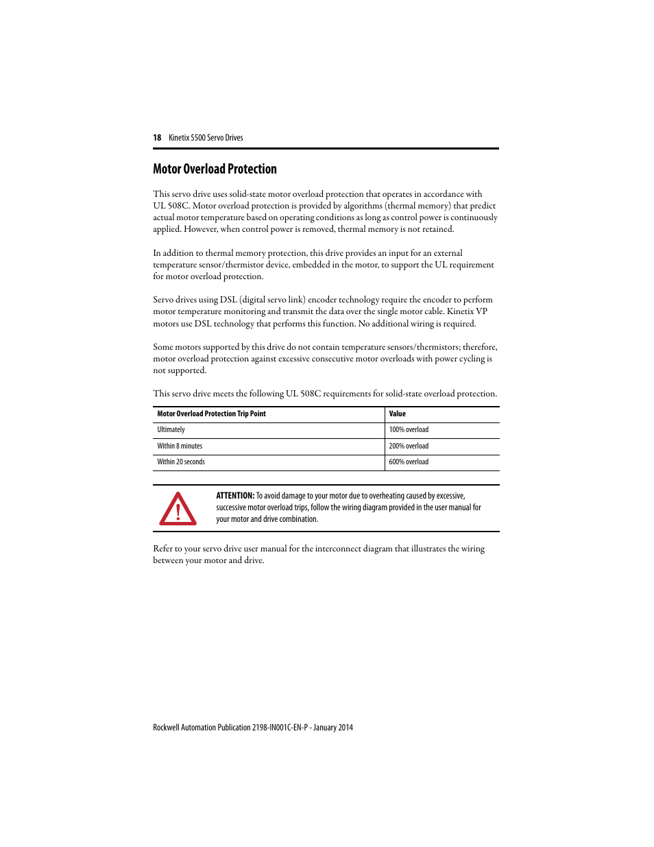 Motor overload protection | Rockwell Automation 2198-Hxxx Kinetix 5500 Servo Drives Installation Instructions User Manual | Page 18 / 20