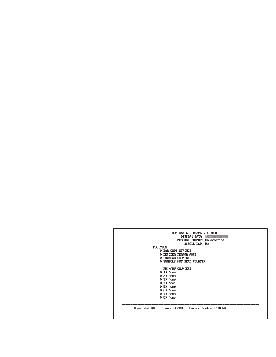 Data entry and display operations, Displaying data at the aux terminal | Rockwell Automation 2755 Enhanced Decoder Series B User Manual | Page 176 / 361