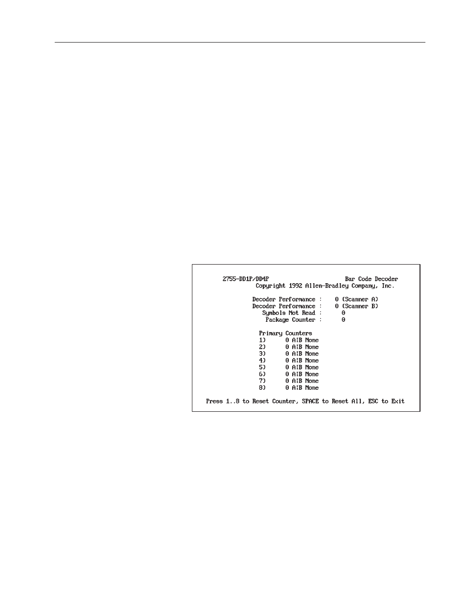 Display status and primary counters | Rockwell Automation 2755 Enhanced Decoder Series B User Manual | Page 185 / 361