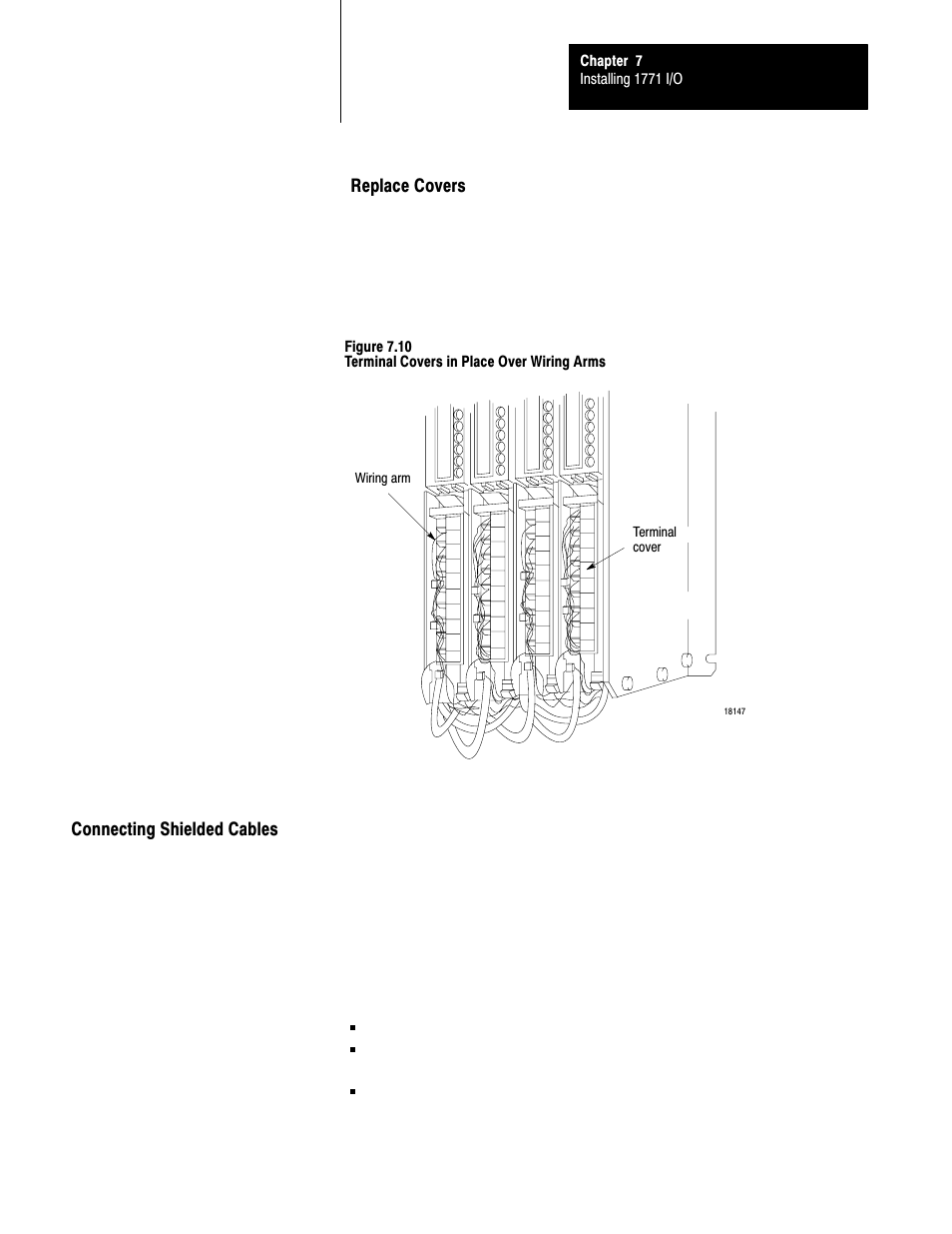 Connecting shielded cables, 7ć17, Which supplement the | Rockwell Automation 5000,D50006.2.10 PI INSTALLATION MANUAL User Manual | Page 105 / 207