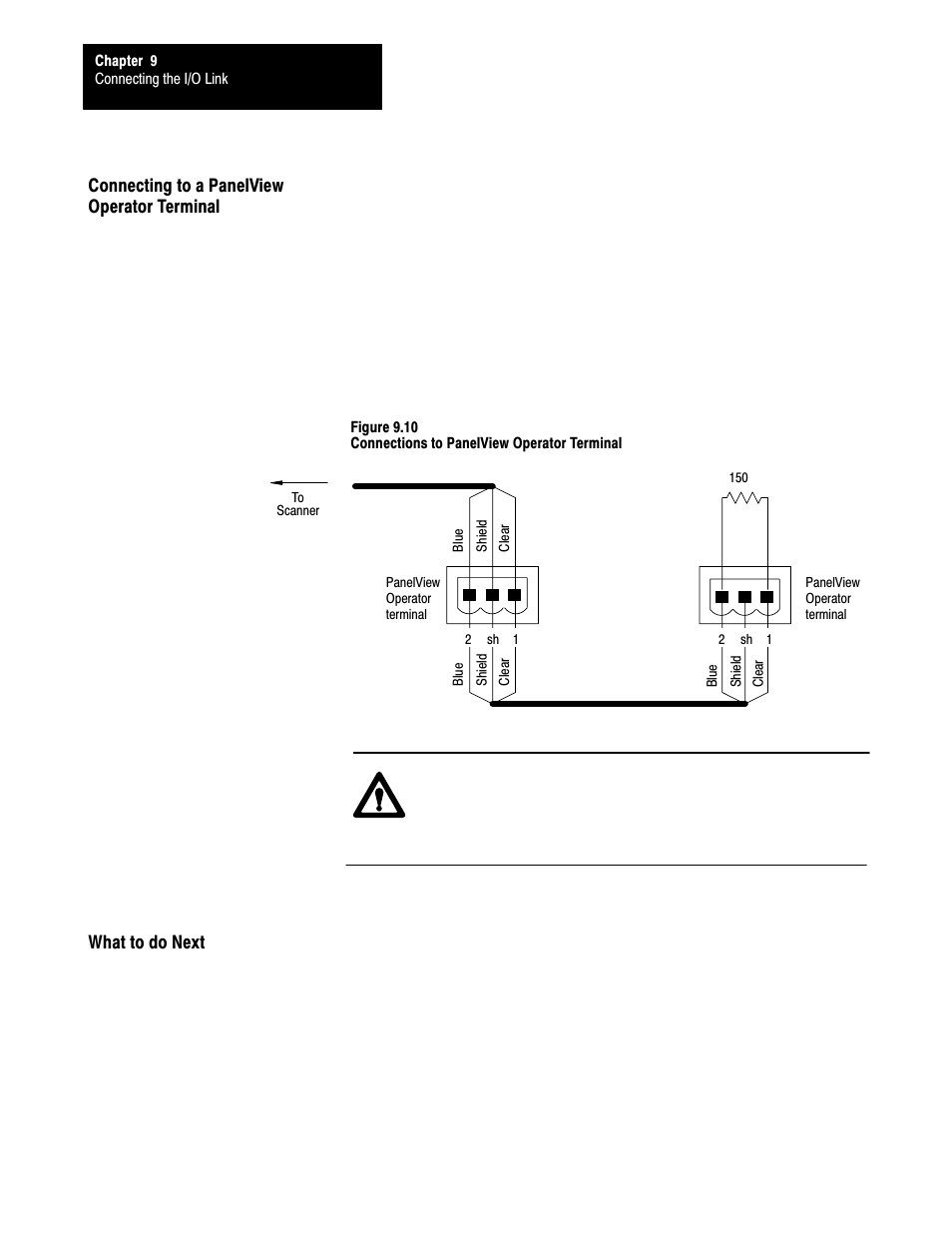 Connecting to a panelview operator terminal, What to do next, 9ć10 | Rockwell Automation 5000,D50006.2.10 PI INSTALLATION MANUAL User Manual | Page 123 / 207