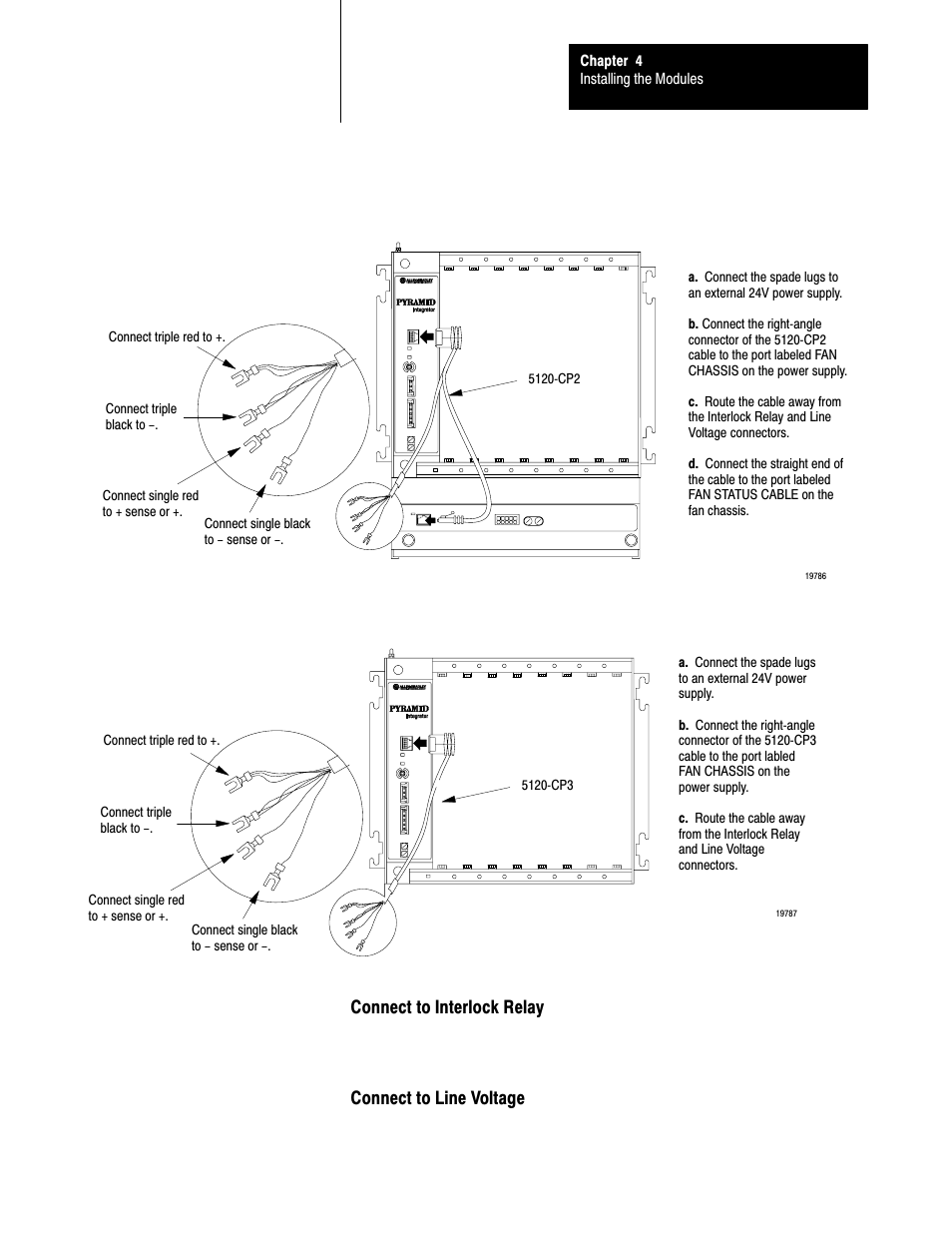 Connect to interlock relay, Connect to line voltage | Rockwell Automation 5000,D50006.2.10 PI INSTALLATION MANUAL User Manual | Page 45 / 207