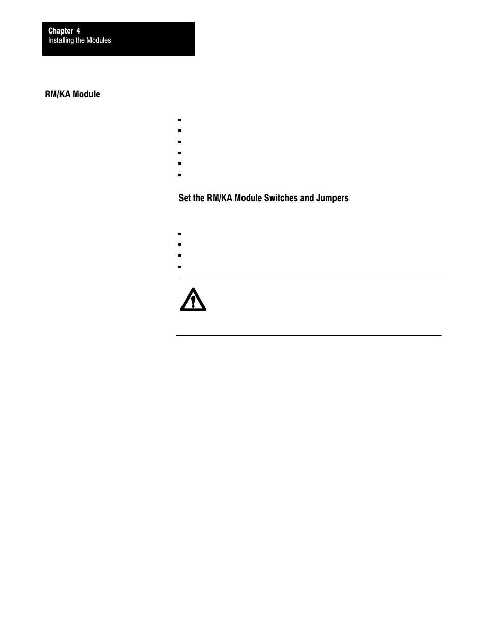 Rm/ka module | Rockwell Automation 5000,D50006.2.10 PI INSTALLATION MANUAL User Manual | Page 46 / 207