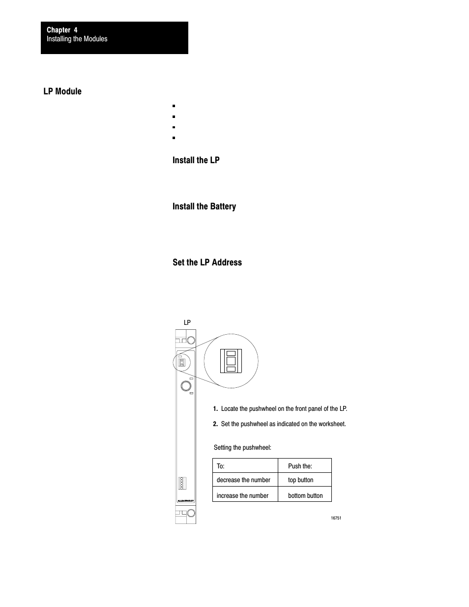 Lp module, 4ć18 | Rockwell Automation 5000,D50006.2.10 PI INSTALLATION MANUAL User Manual | Page 56 / 207