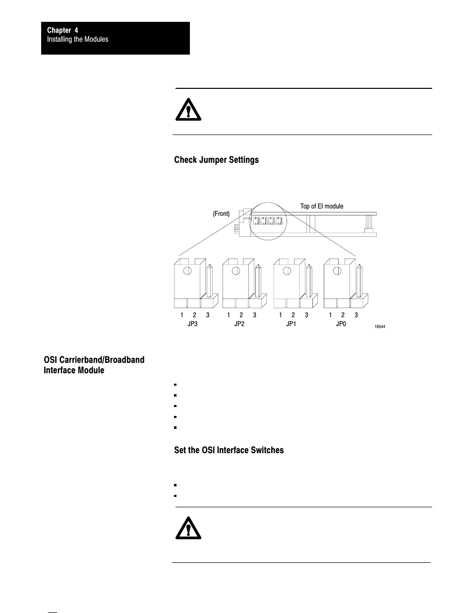 Osi carrierband/broadband interface module, 4ć26 | Rockwell Automation 5000,D50006.2.10 PI INSTALLATION MANUAL User Manual | Page 64 / 207