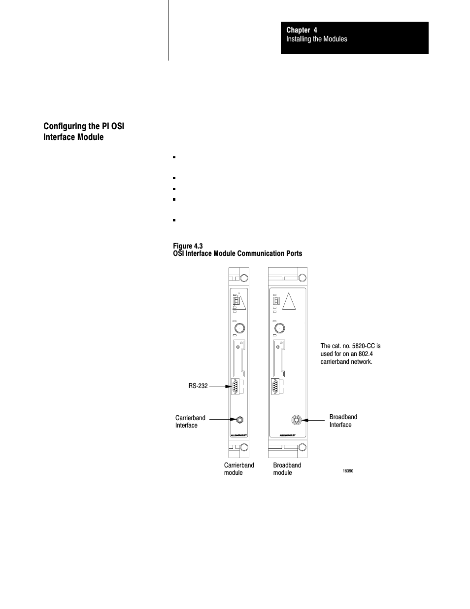 Configuring the pi osi interface module, 4ć31 | Rockwell Automation 5000,D50006.2.10 PI INSTALLATION MANUAL User Manual | Page 69 / 207