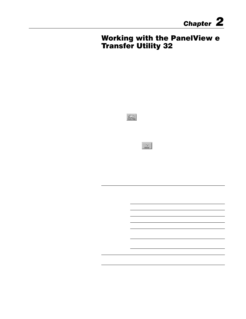 Working with the panelview e transfer utility 32, Chapter, System requirements | Rockwell Automation 2711E-ND7 PanelView File Transfer Utility User Manual User Manual | Page 16 / 109