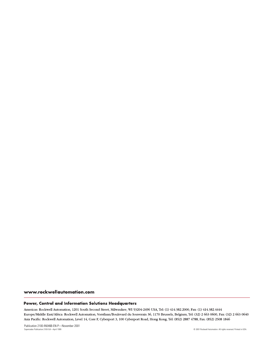 Rockwell Automation 2100 CENTERLINE Smoke Detector Unit User Manual | Page 7 / 7