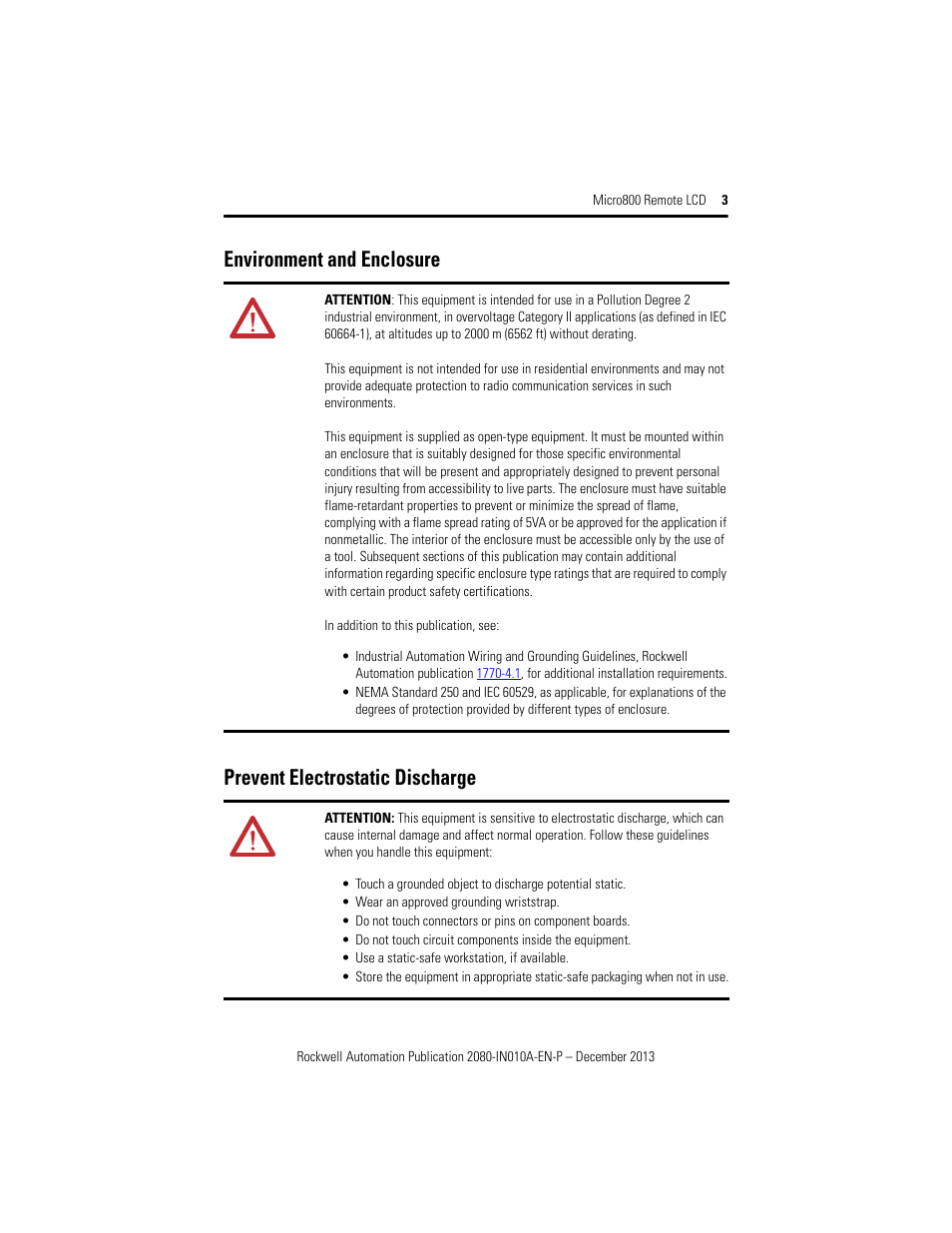Rockwell Automation 2080-REMLCD Micro800 Remote LCD Installation Instructions User Manual | Page 3 / 24