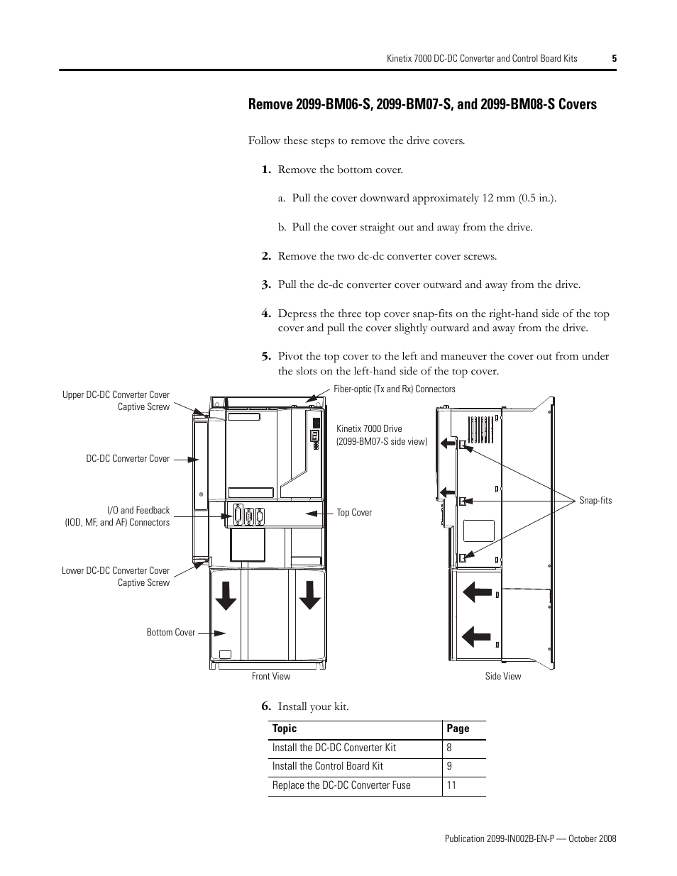 Rockwell Automation 2099-K7KCB-1 Kinetix 7000 DC-DC Converter and Control Board Kits User Manual | Page 5 / 16