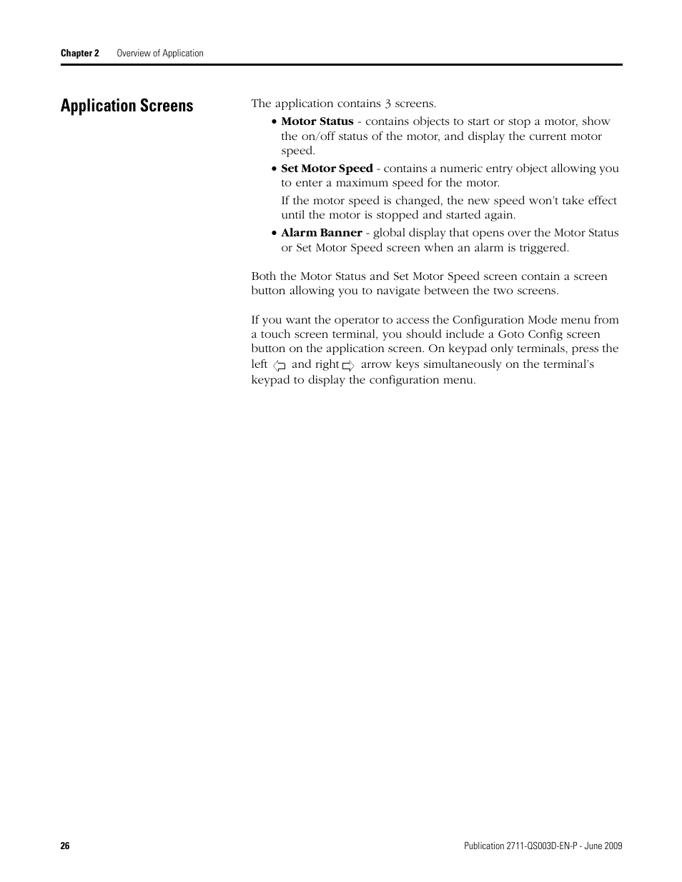 Application screens | Rockwell Automation 2711-ND3 PanelBuilder32 Quick Start Manual User Manual | Page 26 / 120