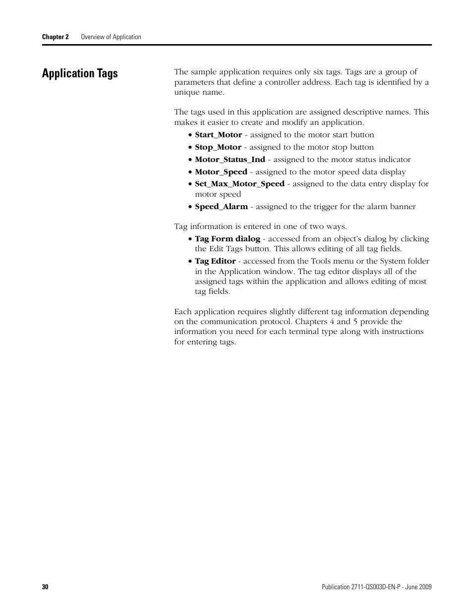 Application tags | Rockwell Automation 2711-ND3 PanelBuilder32 Quick Start Manual User Manual | Page 30 / 120
