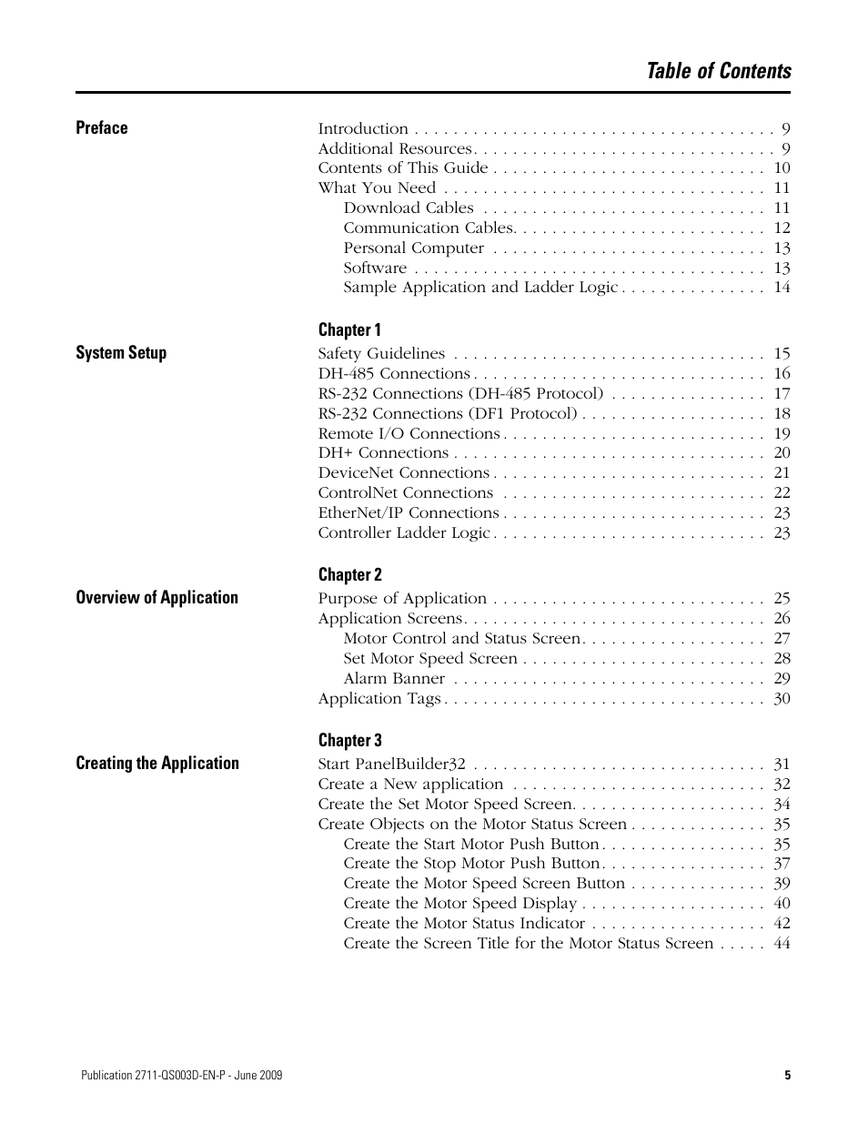 Rockwell Automation 2711-ND3 PanelBuilder32 Quick Start Manual User Manual | Page 5 / 120