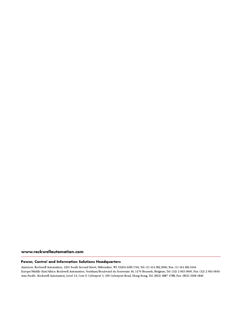 Back cover | Rockwell Automation 2711 PanelBuilder 1200 Transfer Utility User Manual | Page 64 / 64