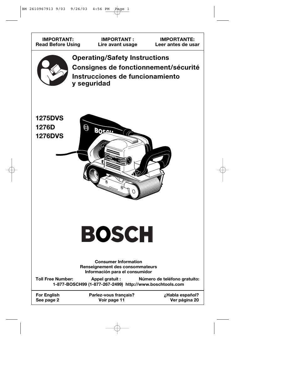 Bosch 1276D User Manual | 32 pages