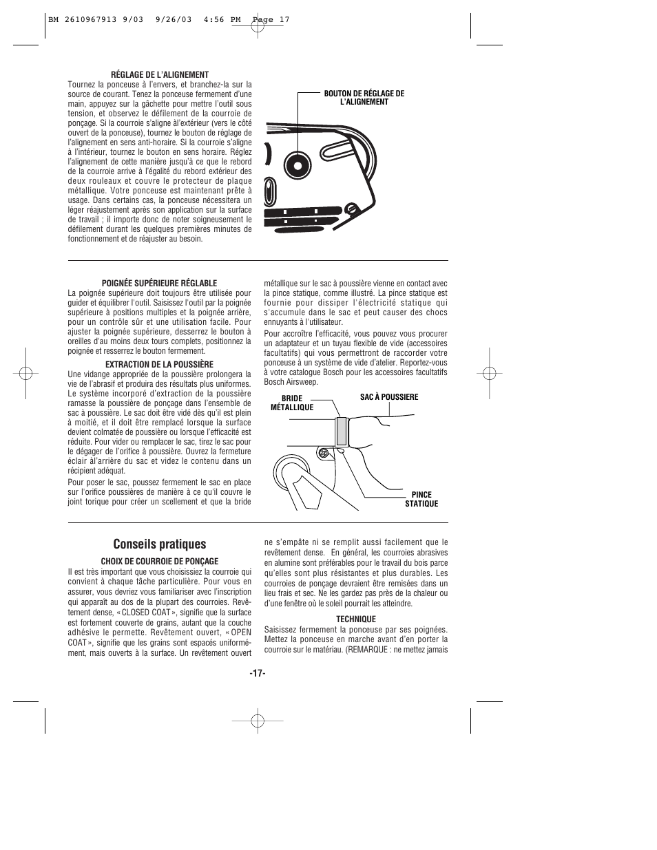 Conseils pratiques | Bosch 1276D User Manual | Page 17 / 32