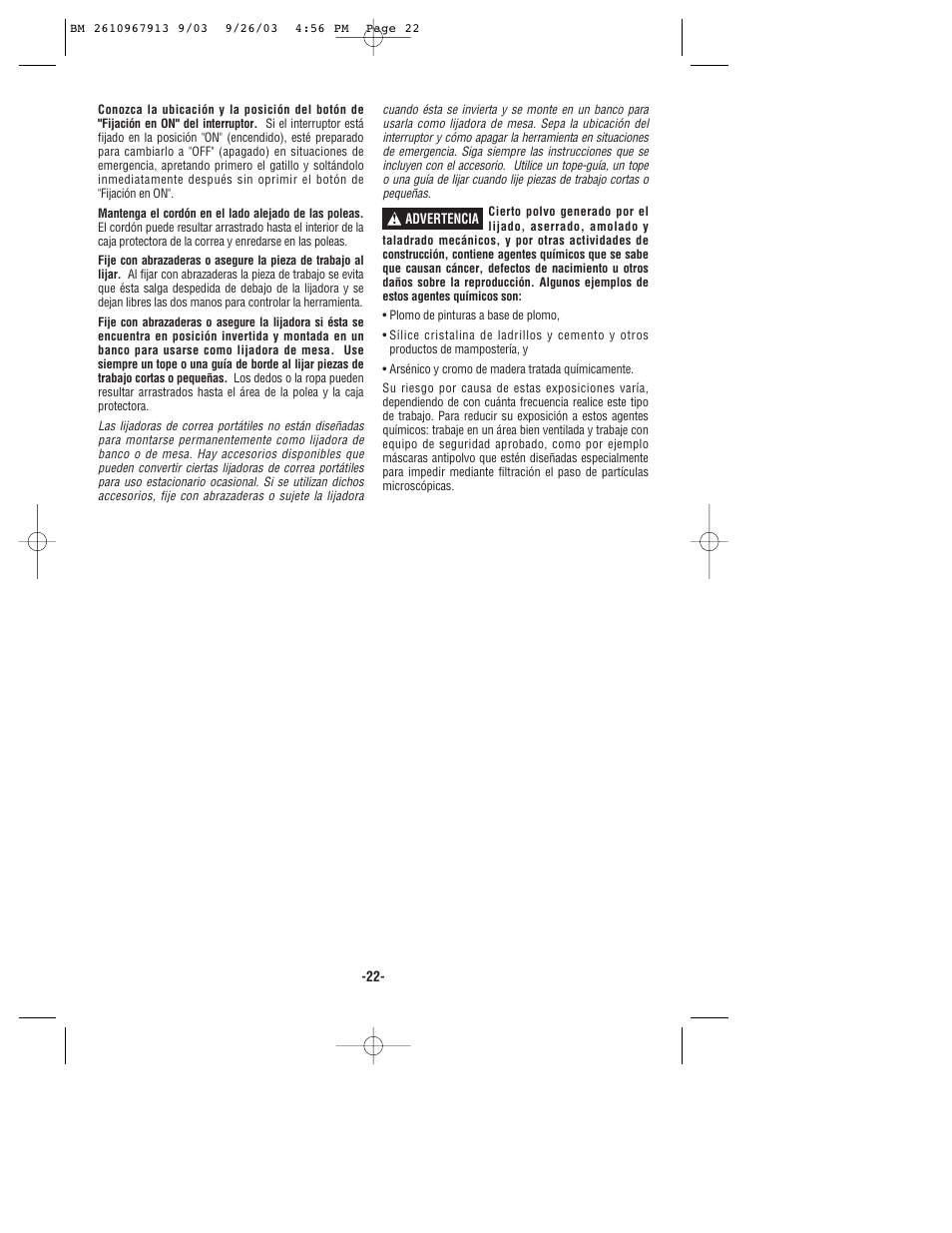 Bosch 1276D User Manual | Page 22 / 32