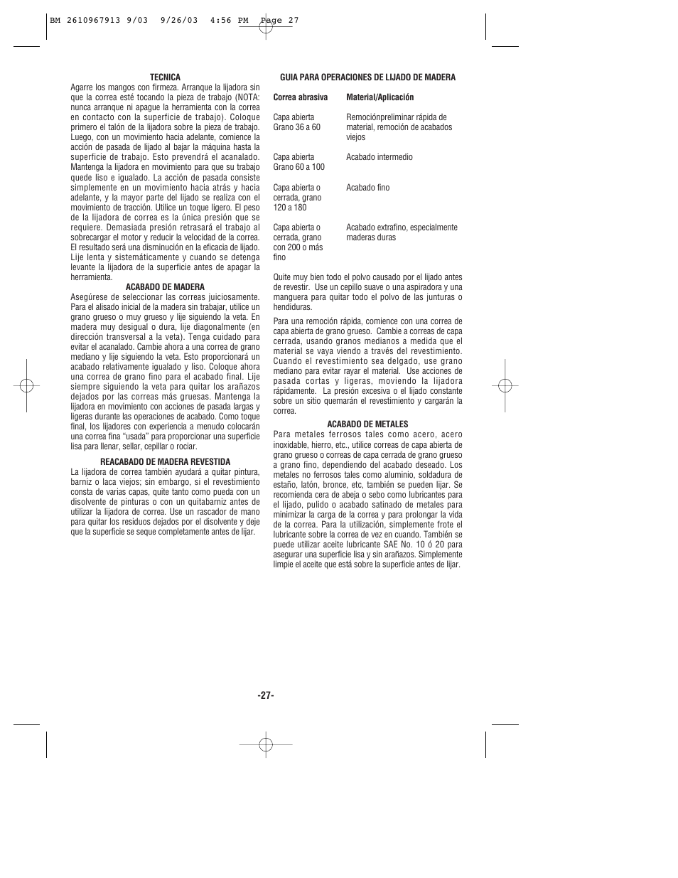 Bosch 1276D User Manual | Page 27 / 32