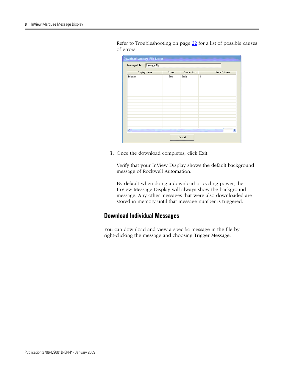Download individual messages | Rockwell Automation 2706-P_P InView Quick Start User Manual | Page 8 / 24