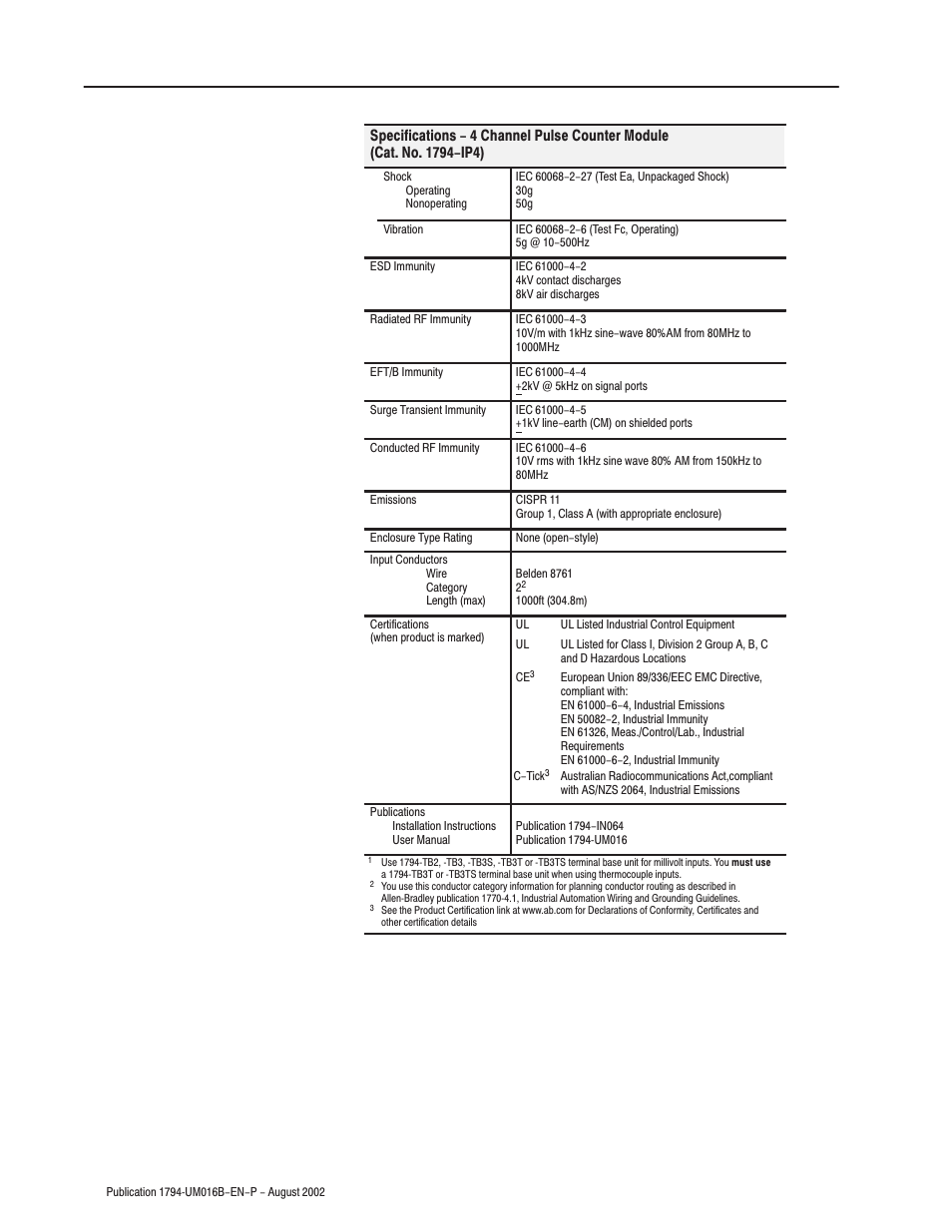 Rockwell Automation 1794-IP4 Series B FLEX I/O PULSE COUNTER User Manual User Manual | Page 65 / 71
