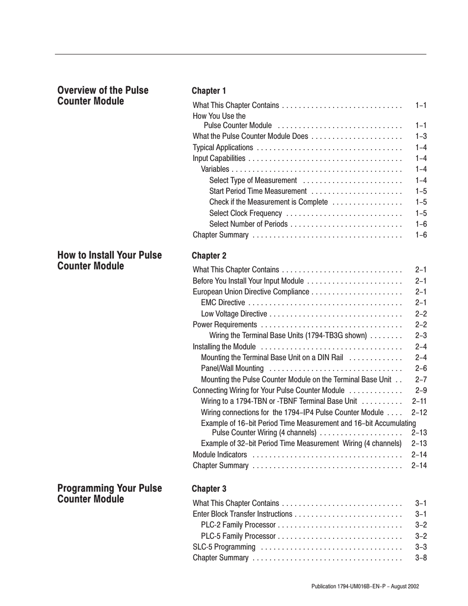 Rockwell Automation 1794-IP4 Series B FLEX I/O PULSE COUNTER User Manual User Manual | Page 7 / 71