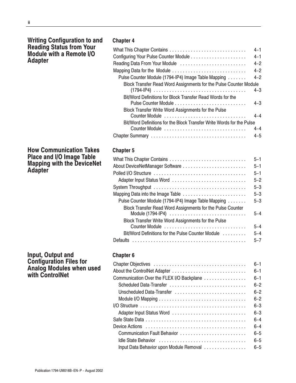 Rockwell Automation 1794-IP4 Series B FLEX I/O PULSE COUNTER User Manual User Manual | Page 8 / 71