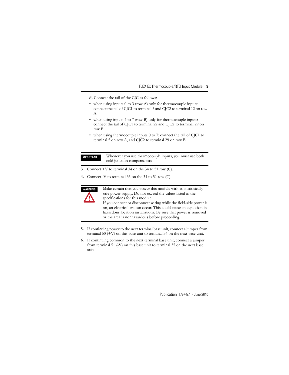Rockwell Automation 1797-IRT8 FLEX Ex Thermocouple/RTD Module User Manual | Page 9 / 32