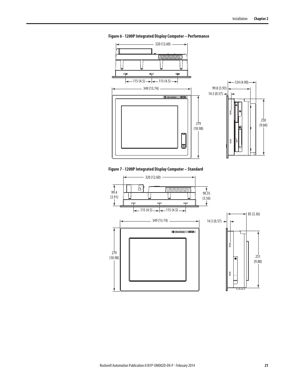 Rockwell Automation 6181F_P Series E Integrated Display Computers User Manual User Manual | Page 21 / 76