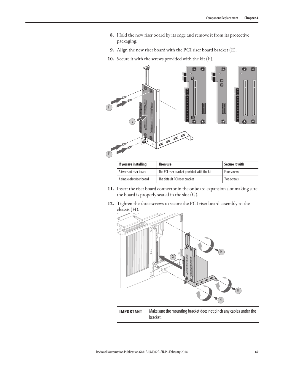 Rockwell Automation 6181F_P Series E Integrated Display Computers User Manual User Manual | Page 49 / 76