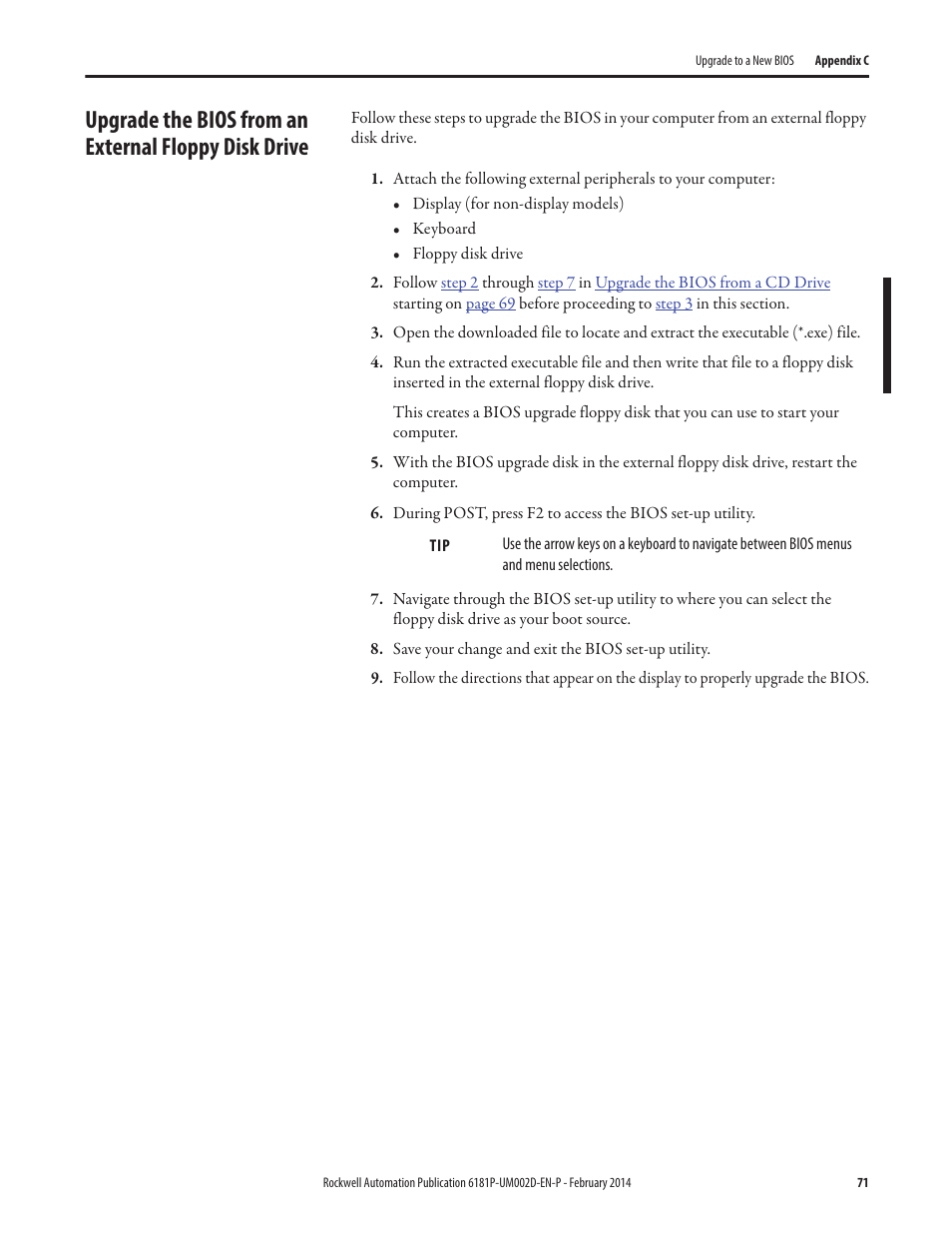 Rockwell Automation 6181F_P Series E Integrated Display Computers User Manual User Manual | Page 71 / 76