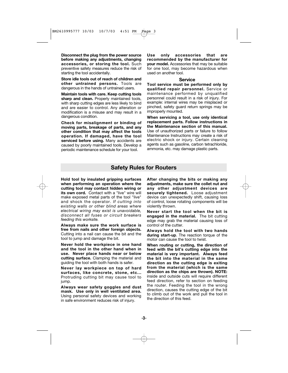Safety rules for routers | Bosch 1619EVS User Manual | Page 3 / 56