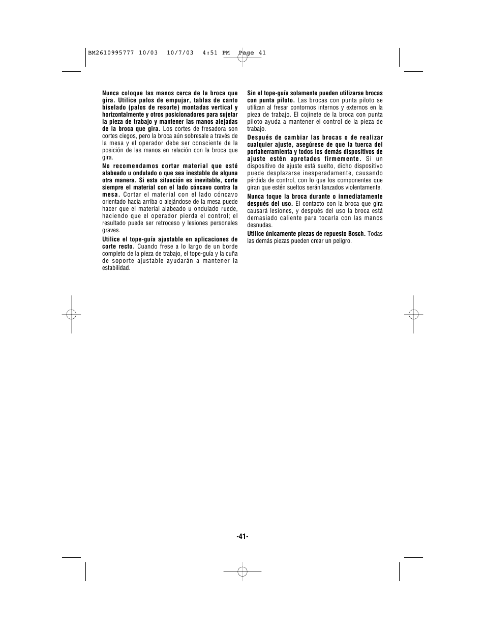 Bosch 1619EVS User Manual | Page 41 / 56
