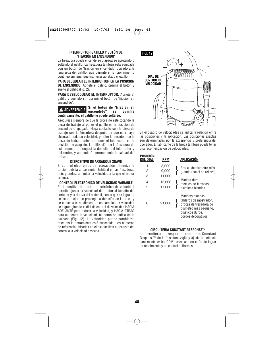 Bosch 1619EVS User Manual | Page 48 / 56