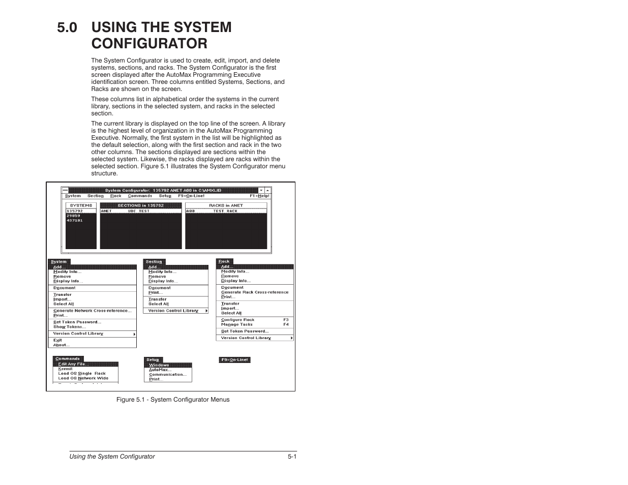 0 - using the system configurator, 0 using the system configurator | Rockwell Automation 57C650 AutoMax Programming Executive Version 3.8 User Manual | Page 57 / 298