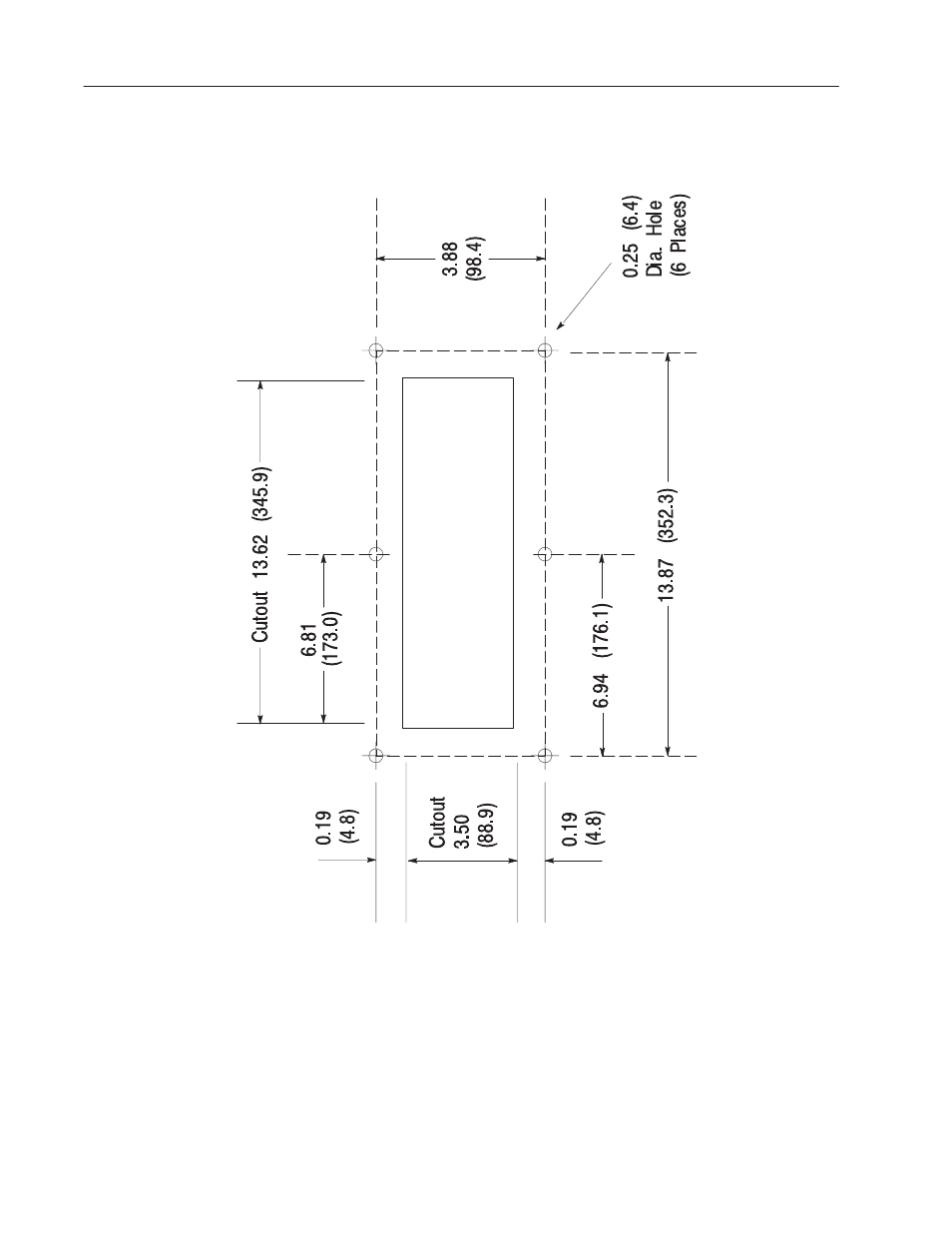 Panel cutout dimensions of the 2-line dl40 plus | Rockwell Automation 2706-LV2P_LV2R_LV4P_LV4R DL40 PLUS USER MANUAL User Manual | Page 131 / 198