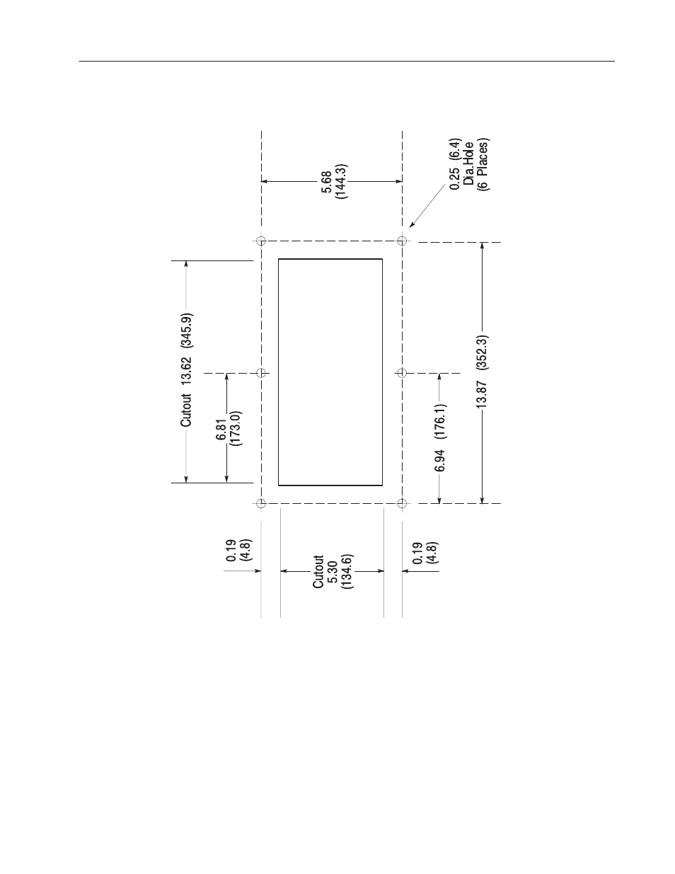 Panel cutout dimensions of the 4-line dl40 plus | Rockwell Automation 2706-LV2P_LV2R_LV4P_LV4R DL40 PLUS USER MANUAL User Manual | Page 132 / 198